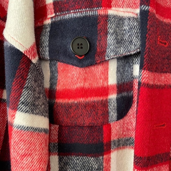Unishe Plaid Red Shacket‎ - Picture 7 of 9